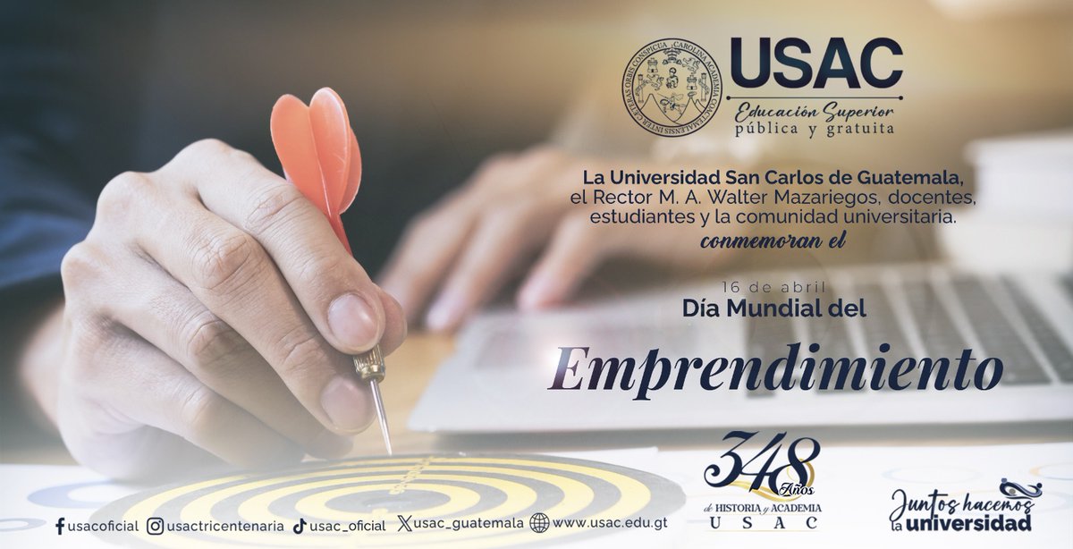 USAC_oficial's tweet photo. Día Mundial del Emprendimiento. https://t.co/1Paxv2uaeJ
