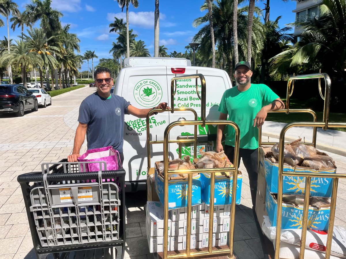 Our friends from @PBFireRescue and Field of Greens were kind enough to drop off all the food drive donations to our office today. Thank you to everyone who contributed this year! Final collection stats to come soon! #LiveUnited #PalmBeach