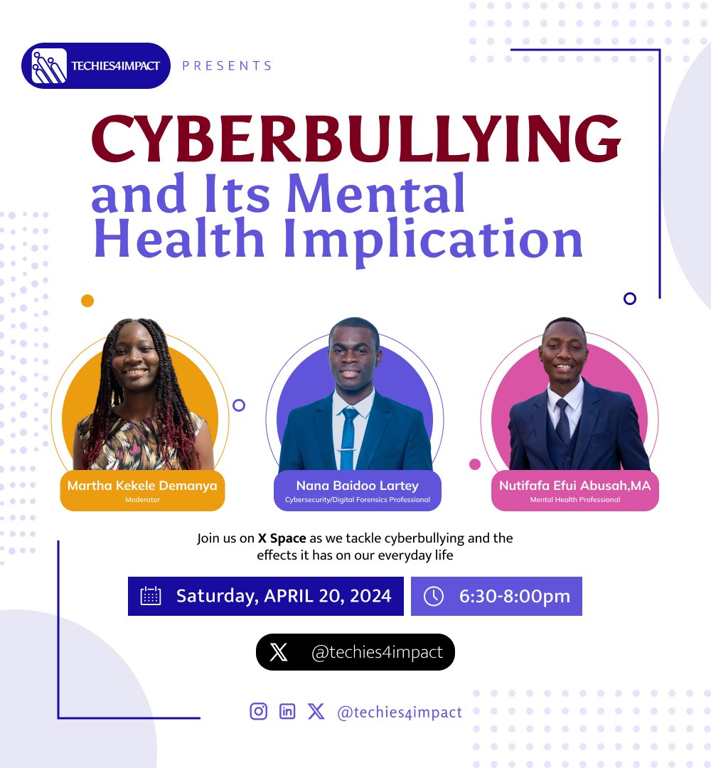 Make a date with us this Saturday as we tackle cyberbullying and its ripple effects @Zomujo_ @efui8 @baidoo_nana