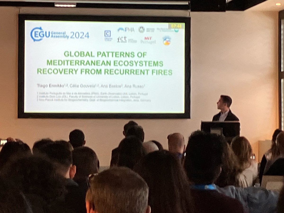 Just presented today in #EGU24 our work related with post-fire vegetation recovery in Mediterranean biome after recurrent fire events #NH7.1 🌳🔥
“Global patterns of Mediterranean ecosystems recovery from recurrent fires”