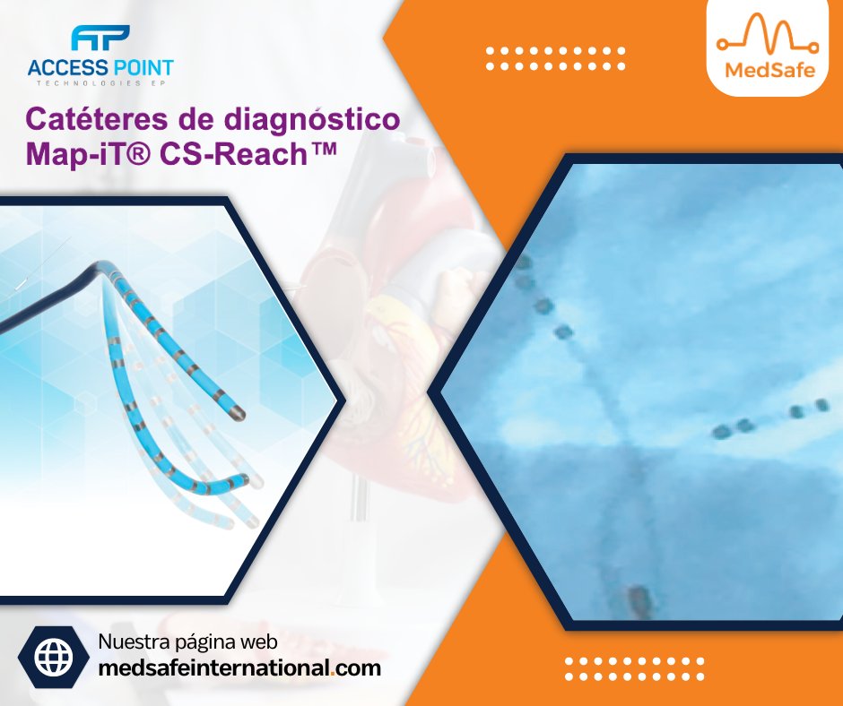 MedSafeint's tweet photo. Como distribuidores exclusivos te ofrecemos Map-iT® CS-Reach de @APTEPInc Este catéter de diagnóstico, diseñado para abordar la desafiante anatomía del seno coronario, te brinda una herramienta precisa y confiable para tus procedimientos. 

#EPeeps_Bot #EP_Bot #EPeeps https://t.co/uteoq9URs6