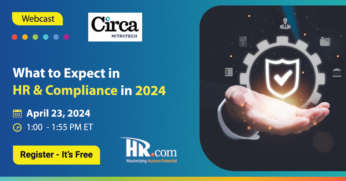 Curious about the latest trends in #HR & organizational #compliance? From AI to pay equity to OFCCP changes, HR carries a heavy burden maintaining compliance and the employee experience. Take a proactive approach to staying informed with @Circa_works okt.to/0vSyYH