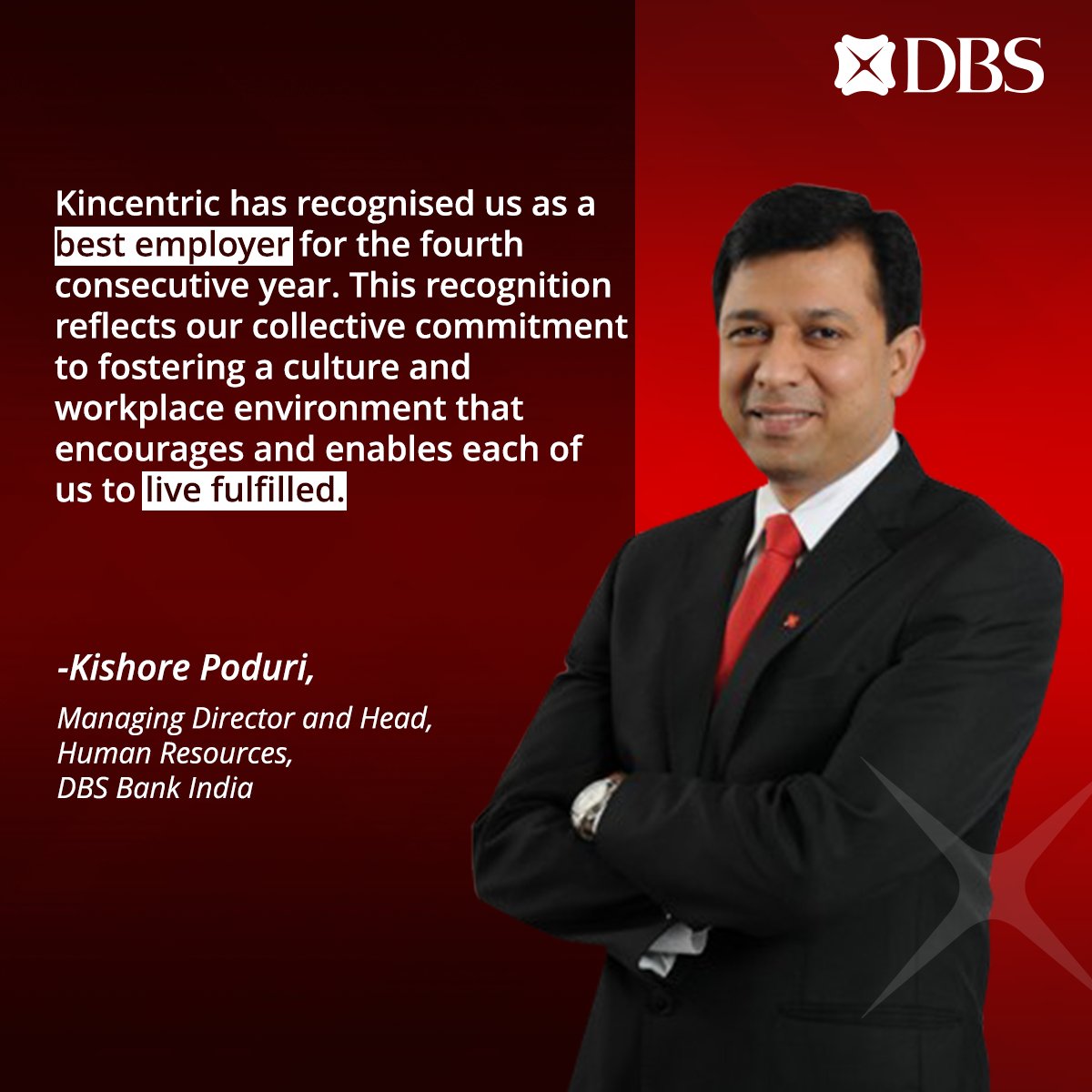 DBSBankIndia's tweet photo. A huge thank you to all our valued stakeholders for making #DBSBankIndia a #BestEmployer for the fourth year running! This recognition reflects the dedication, collaboration, and trust shared across our entire network
Know more: https://t.co/BP64LwX5eb
#LiveFulfilled #DBSAwards https://t.co/8KHbXn2CSu