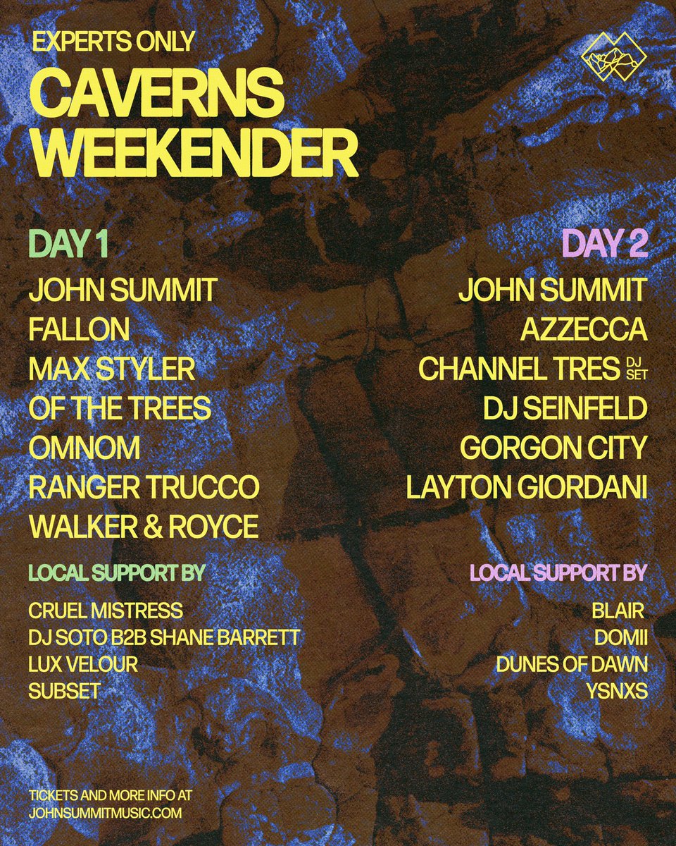 Excited to announce <a href="/luxvelourmusic/">Lux Velour</a> will be playing the <a href="/expertsonly/">Experts Only</a> Caverns Weekender!