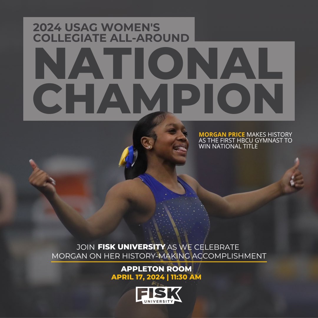 Fisk1866's tweet photo. Join us as we celebrate Morgan on her history-making accomplishment! ✨ https://t.co/vbEw2hxV7B