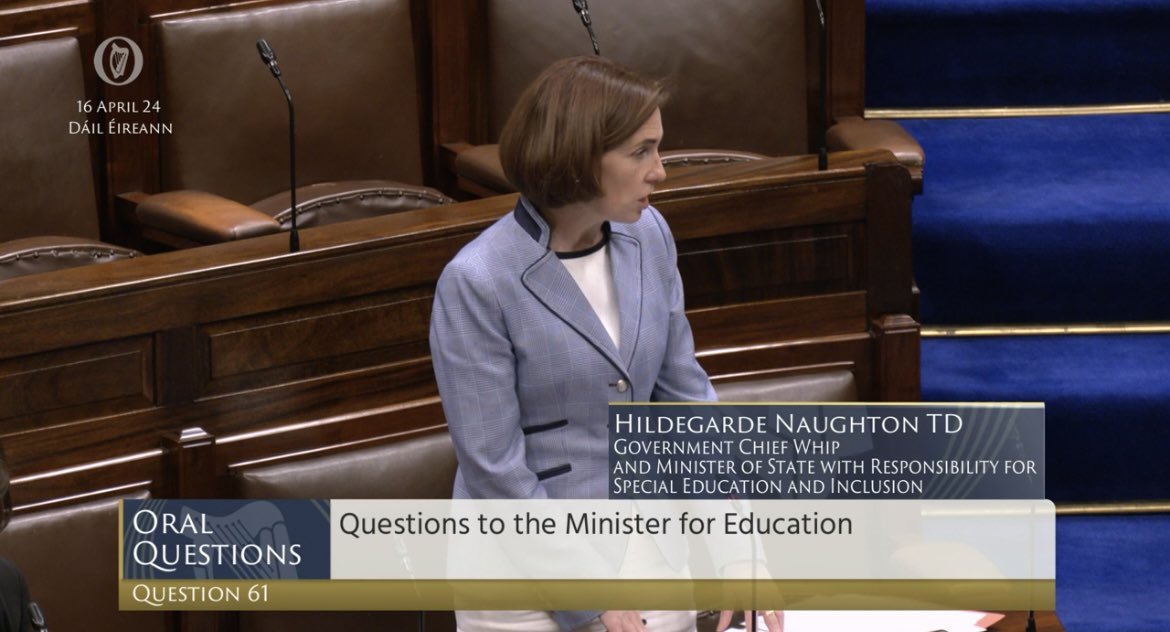 Wrapping up the evening taking parliamentary questions in the Dáil - a good opportunity to engage with Government and opposition TDs on the provision of special education across the country 🎓