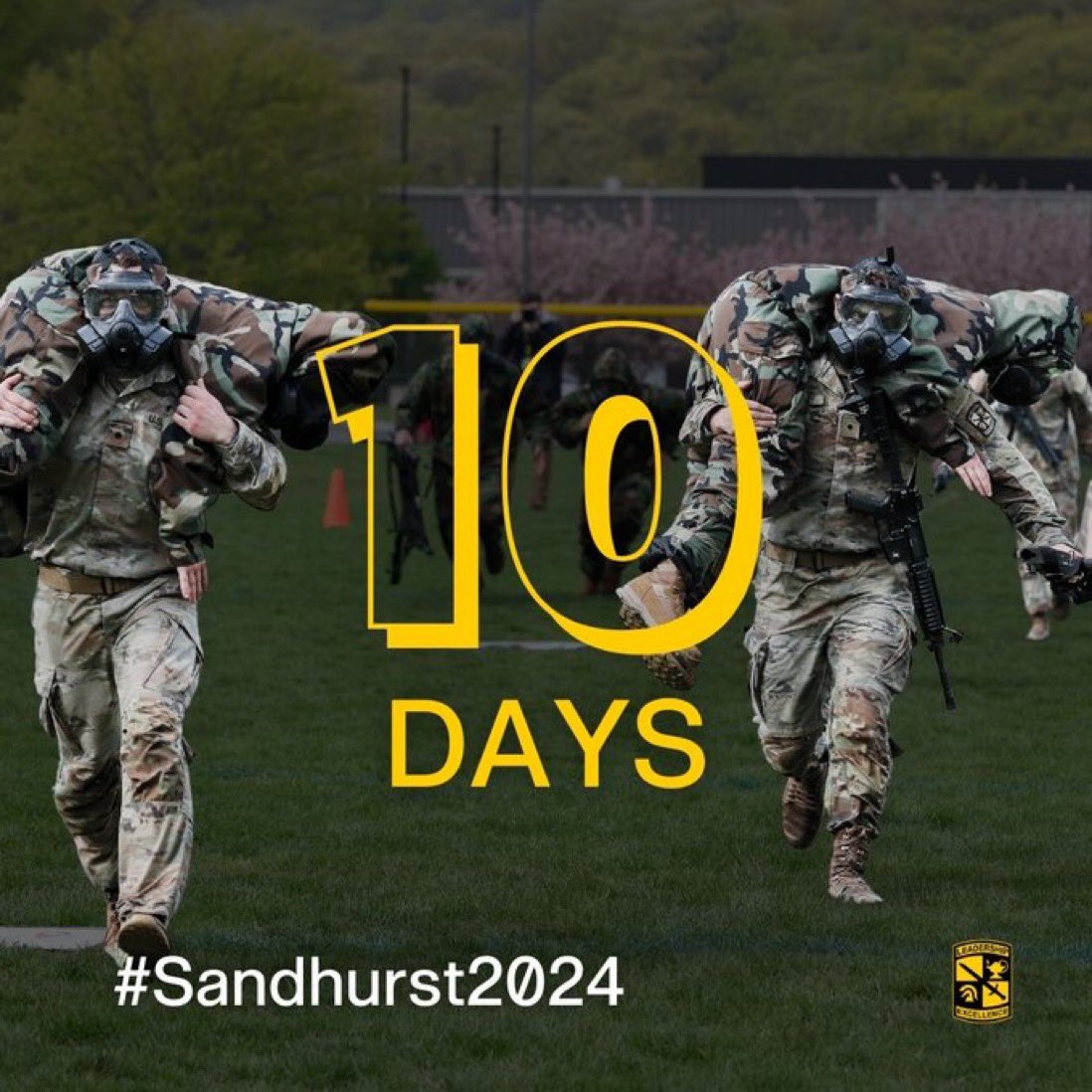 #Sandhurst2024まであと🔟日です。

今すぐリマインダー通知を設定して、世界最高の軍事大学プログラムと競い合う 16 #ArmyROTCチームの報道をお見逃しなく。

#TheRoadToSandhurst

@TRADOC | @usarec | @CG_ArmyROTC | @WestPoint_USMA