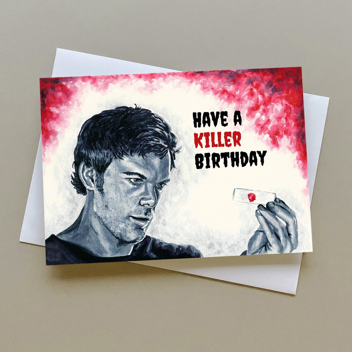 Dexter birthday card, Dexter Morgan card, Dexter TV series, Serial killer card, Michael C Hall card, personalised card, Killer birthday card tuppu.net/49cd0515 #popCulture #newWave #giftideas #wallArt #greetingcards #PersonalisedCard