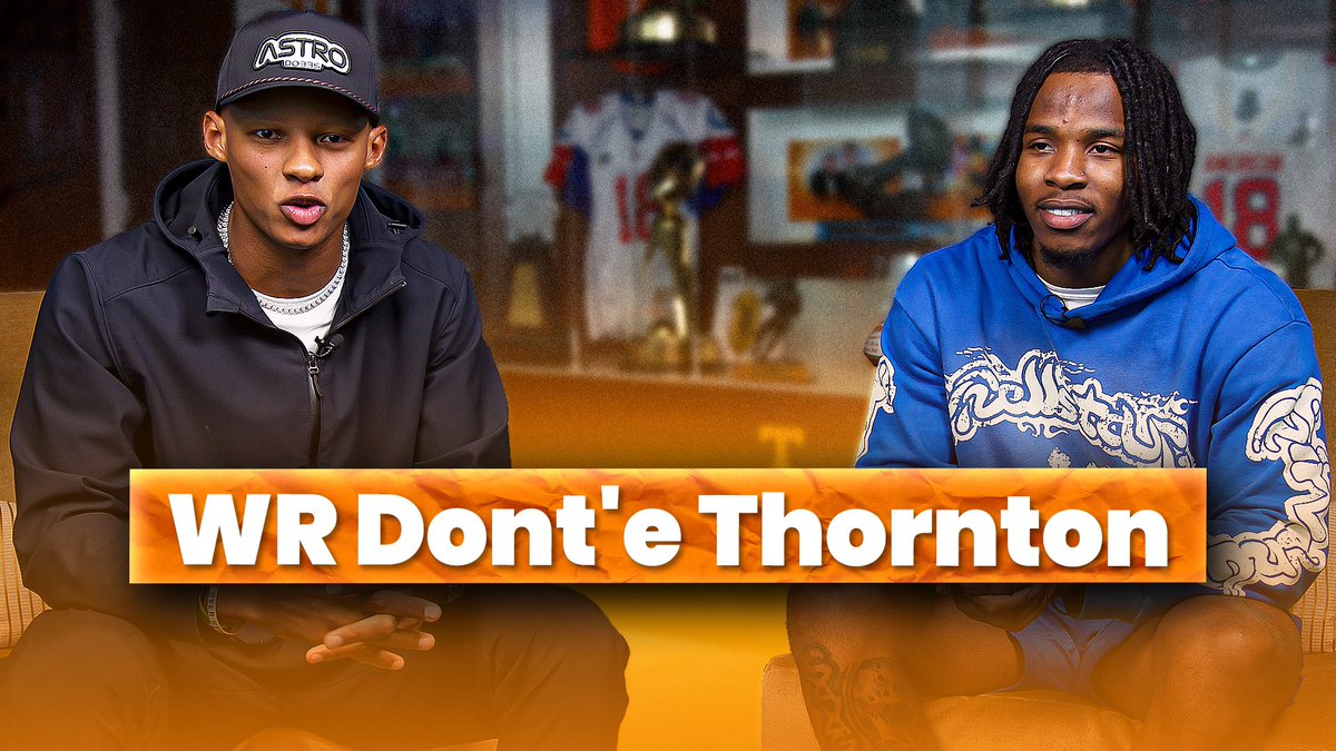 🚨New Video Now Live On @YouTube!🚨 In today’s video, @Vol_Football’s Dont'e Thornton joins @josh_dobbs1 to talk WR room & leadership roles 🏈 Tune In Below! ⬇️ #GoVols🍊 youtu.be/V4ay-Z-LzSg?si…