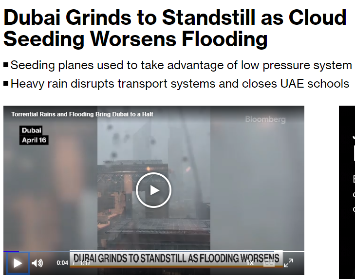 So the apocalyptic weather in Dubai today was caused by cloud-seeding eg. geo-engineering.

Yet ANOTHER 'Conspiracy theory' becomes FACT!