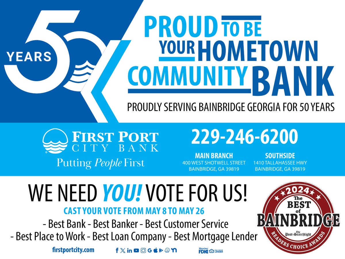 We are thrilled to share that we have been nominated for the Best of Bainbridge awards! This recognition is truly an honor, and we are beyond grateful to all of you who took the time to nominate us! #PuttingPeopleFirst #CommunityBankDifference #ItMattersWhereYouBank