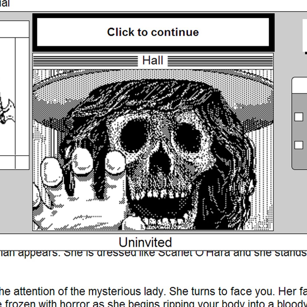 The Uninvited was a classic, retro, black and white Mac horror adventure game that despite a simple interface still managed to feature some incredible pixel art. Look how detailed the skull is here!

#MacGames
#Macventure
#AdventureGames
#Horrorgaming
#TheUninvited
#RetroGames