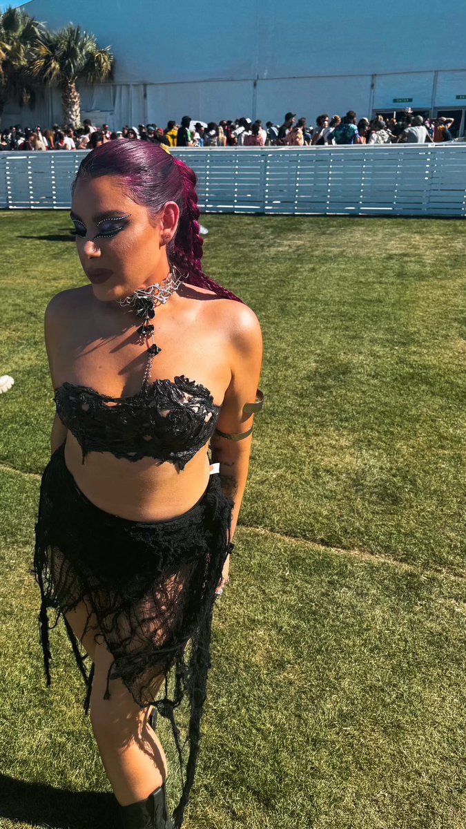 my final look at #coachella was a special one. full ensemble designed and styled by @tasteofmoon_ . these pieces were recently worn by @tyla. thank you to my glam team for making me feel so special for my fav weekend of the year. ✨🎡 #coachellaoutfit #coachella2024