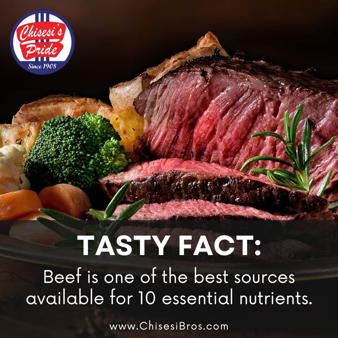 BEEF PACKS A PUNCH AS ONE OF THE BEST SOURCES FOR 10 ESSENTIAL NUTRIENTS!

Visit our IG page to learn more:
instagram.com/chisesibros/ 

Chisesi Beef Products:
chisesibros.com/chisesi-produc… 

#ChisesiBros #HealthyEating #NutritionBoost #BeefNutrition #ProteinPower