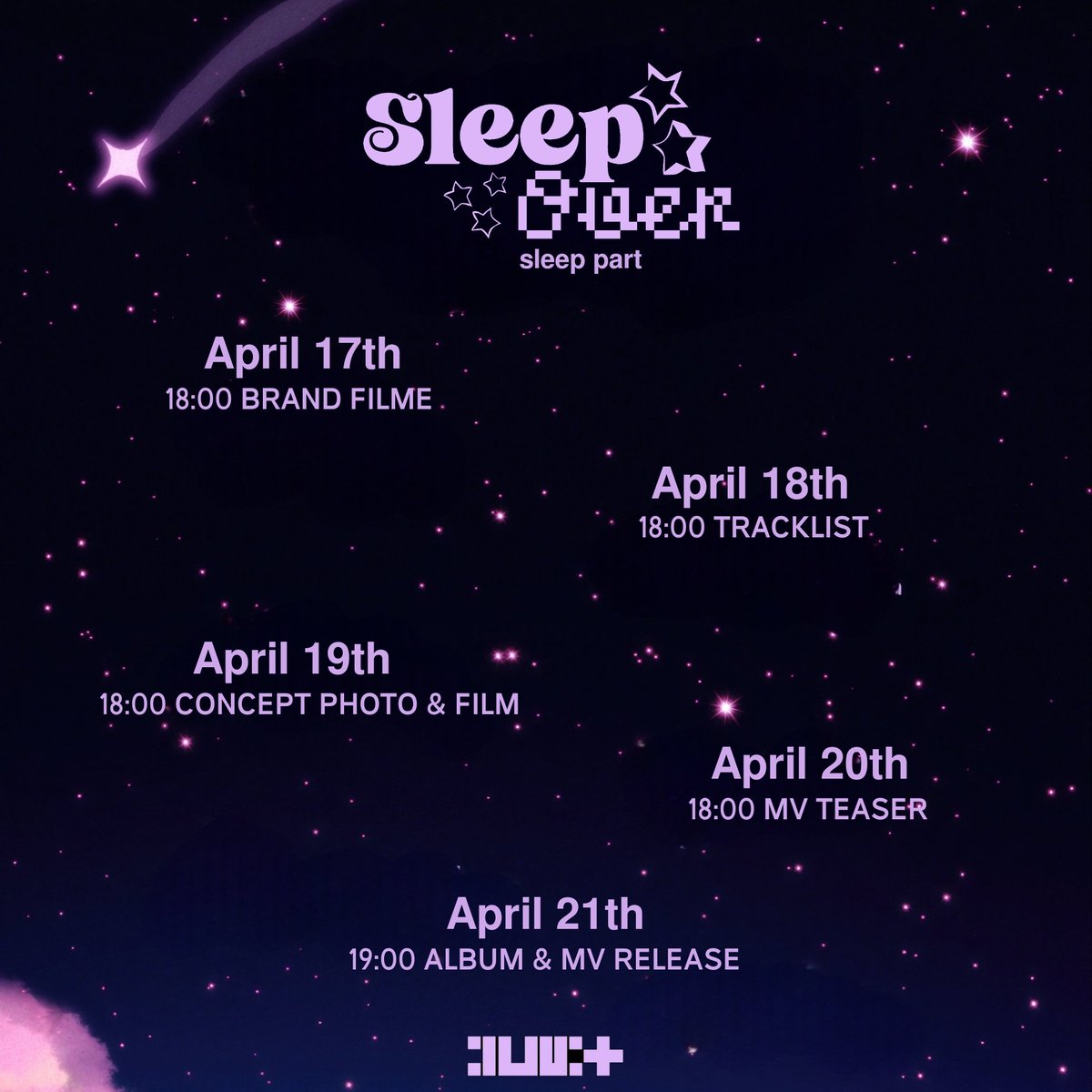 ILUVIT "SLEEPOVER" [debut mini album] 

  <SCHEDULE sleep part>
          19h |  21.04.24

#NPOP #ILUVIT
#BE_REAL <a href="/BE_REAL_ENT/">BE:REAL</a>
