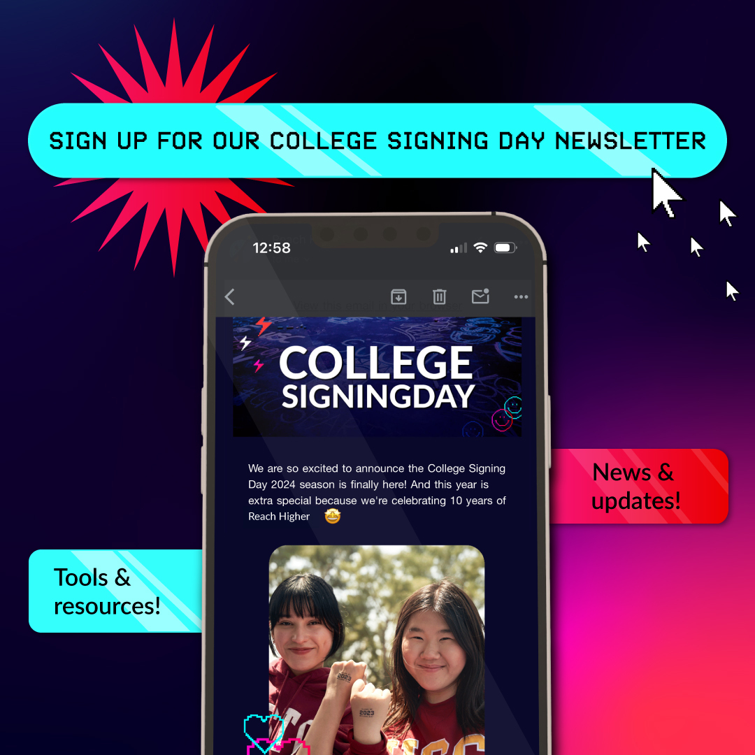 Stay up to date with all our #CollegeSigningDay news by registering your event and joining our CSD newsletter! You’ll be the first to hear about anything #CollegeSigningDay related 💌 Use the 🔗 on our profile to get registered!