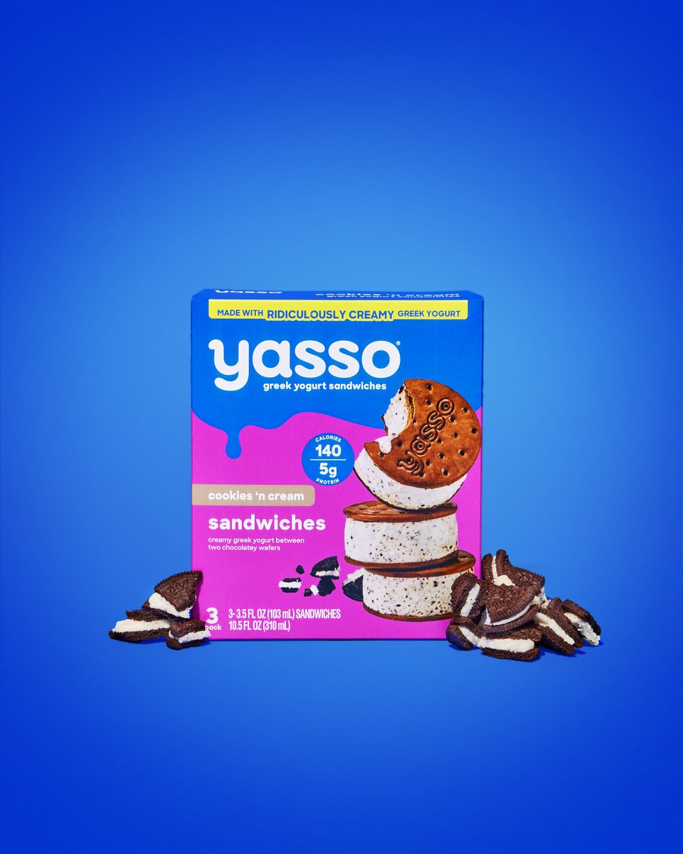 You've stumbled upon the best of the best in sandwich snacking: exceptionally creamy, cookies 'n cream flavored Greek yogurt filling between two chocolatey wafers. 🍦

yasso.visitlink.me/wxW1Jk