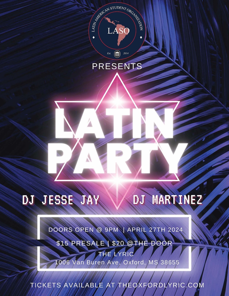 🎉💃 Celebrate with us at the LASO Dance Night! 💃🎉

🗓 Date: Saturday, April 27th
⏰ Time: Doors open at 9 PM
🎟 Tickets: $15 in advance, $20 at the door

Grab your tickets early to save! Remember, no refunds are available.
seetickets.us/event/laso/598…