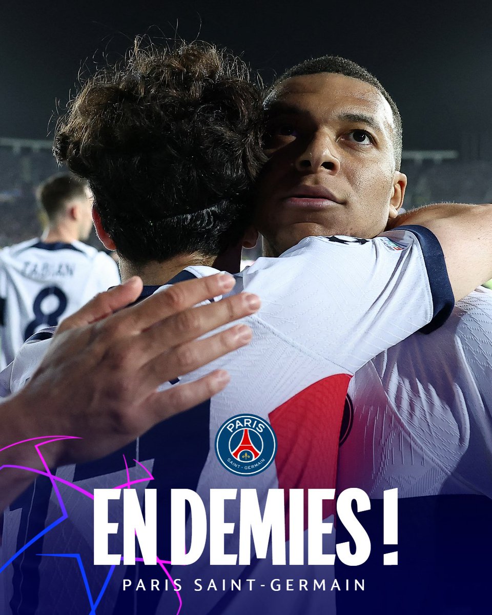 Ils l'ont fait! Paris, premier club 🇫🇷 à surmonter une défaite à domicile à l'aller en #UCL! #FCBPSG | @PSG_inside | #PSG