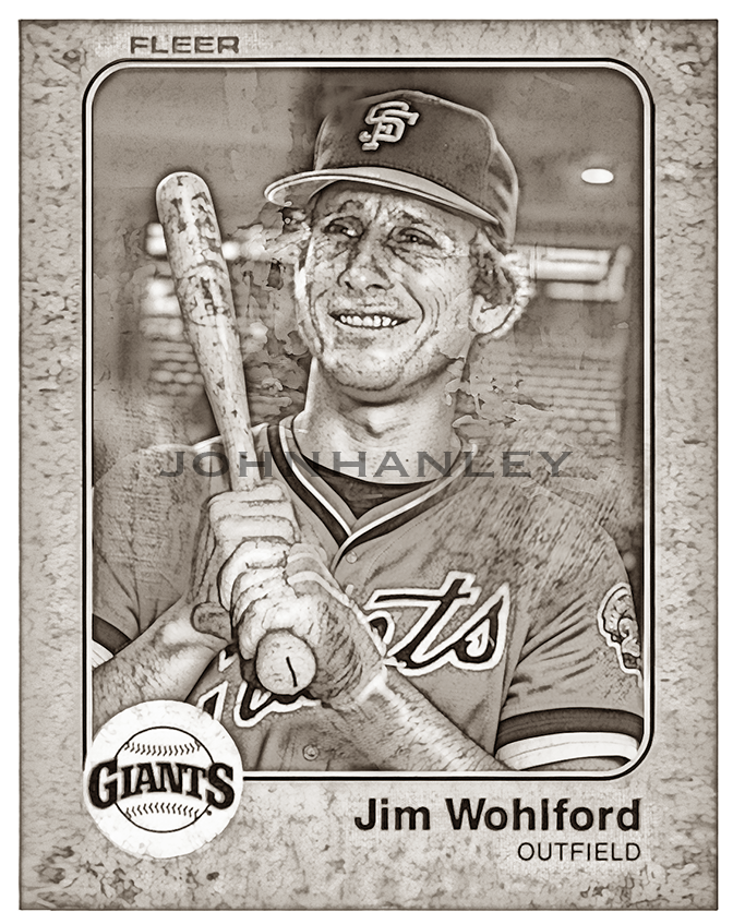 Here's a 16x20 underpainting of oil washes over conte crayon and prismacolor pencils on gesso for a commissioned painting by former #mlb player Jim Wohlford, a great guy. #sfgiants #Royals #Expos #baseball
