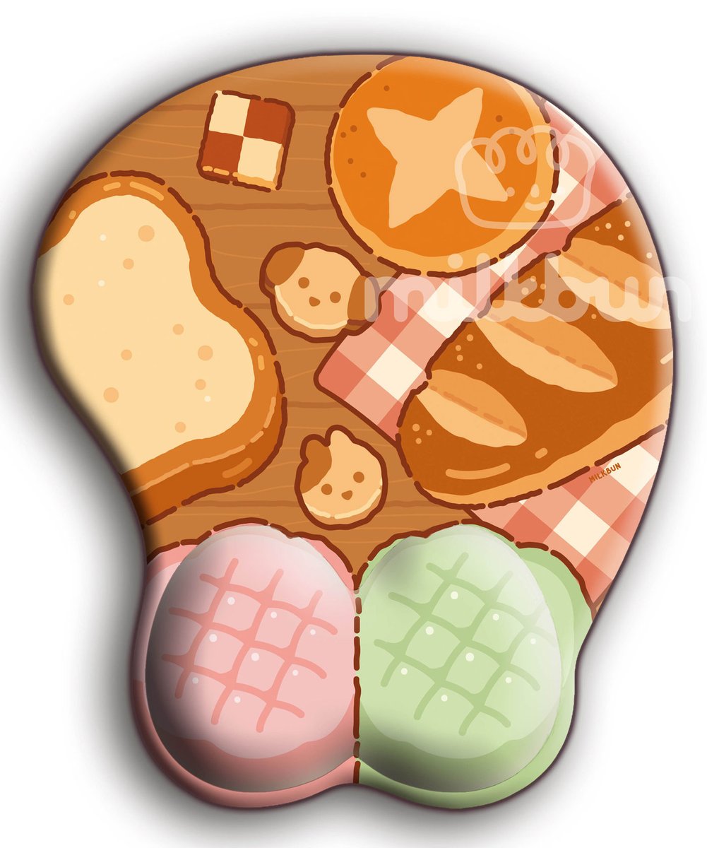 Preview of a second 3d mousepad coming out soon. BREADS!!🥖🍞🥪