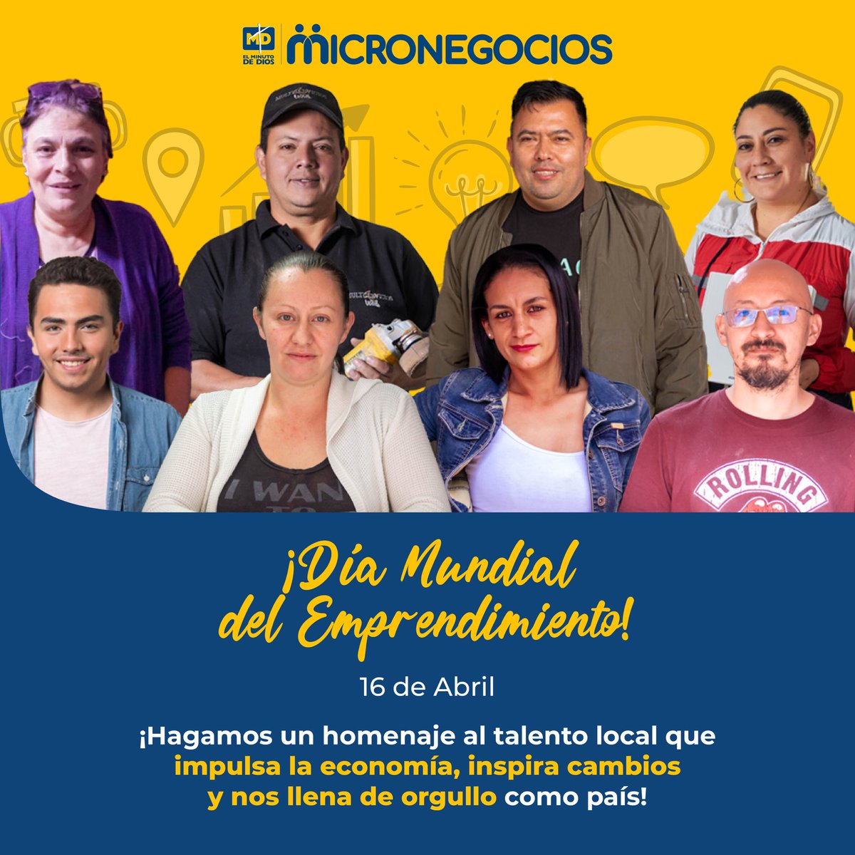 mdmicronegocios's tweet photo. En el Día Mundial del Emprendimiento, 💪🏻reconozcamos el ingenio, esfuerzo y pasión de los colombianos que están construyendo un mejor mañana para todos. 💙💛

¡Recordemos el talento local que impulsa la economía, inspira cambios y nos llena de orgullo como país! 🇨🇴👏🏻 https://t.co/fr98oX7ScU