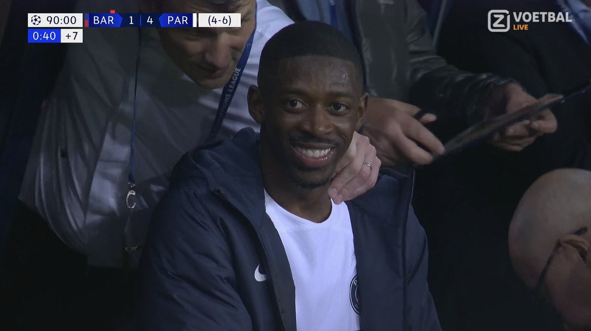 I’ve never seen Dembele smile this much in my life 😭😭
