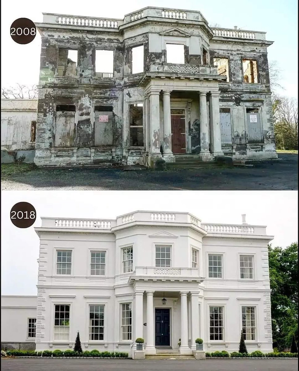 A derelict building in Royal Hillsborough, Northern Ireland that has fortunately been restored to its former beauty. Another world is possible.