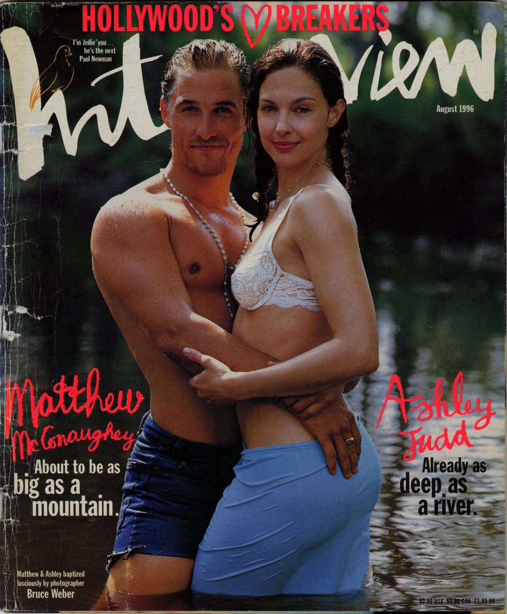 #matthewmcconaughey & #ashleyjudd #actors #cover #magazine (1996)