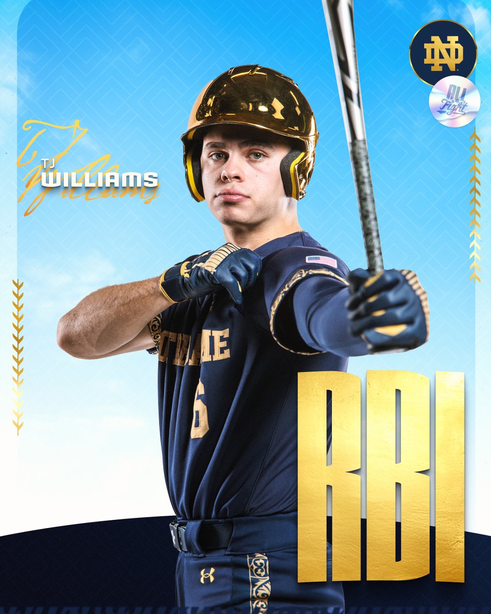 And Williams adds on! A @TJ_____Williams single sends Flores and Baumgardt home, making the score 3-0, 𝐈𝐑𝐈𝐒𝐇☘️🔥 B2 ☘️ 3 💡 0 #GoIrish