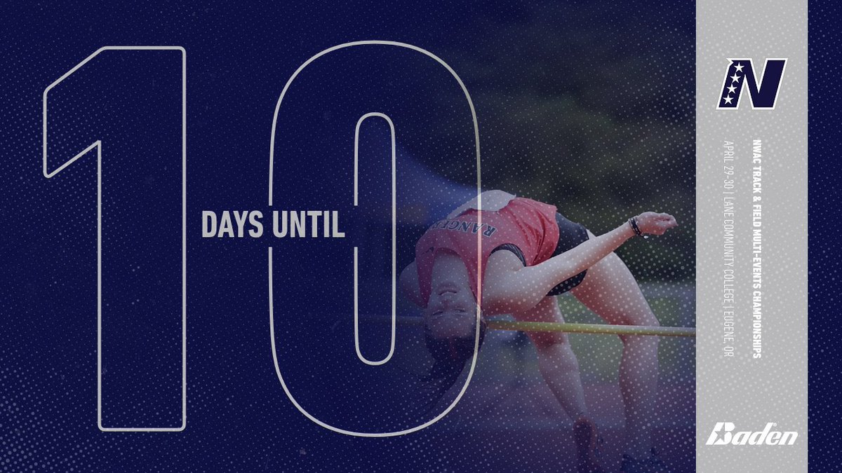 We're 10 days out from the start of the NWAC Men's & Women's Track & Field Multi-Events Championships at Lane Community College in Eugene, OR! #nwactf #nwacmultis 🏆

Info: nwacsports.com/Championship_C…