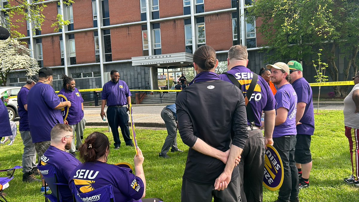 Rally set to begin here at 5 outside Van Hoose. Custodians at JCPS are set to lose a $3.50 hourly premium that was given during the pandemic.