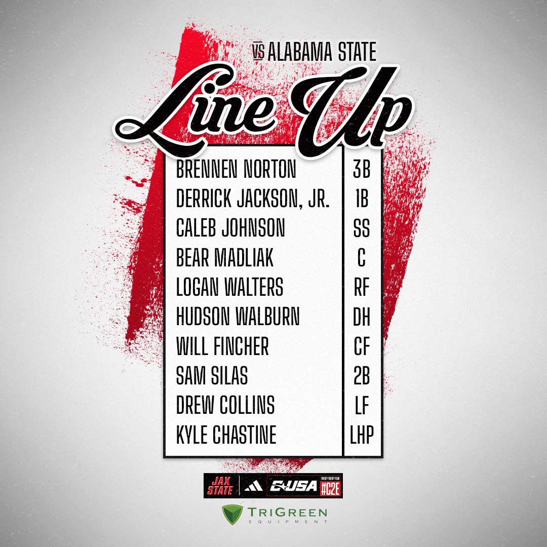 Jax State's lineup at The Jim tonight against Alabama State