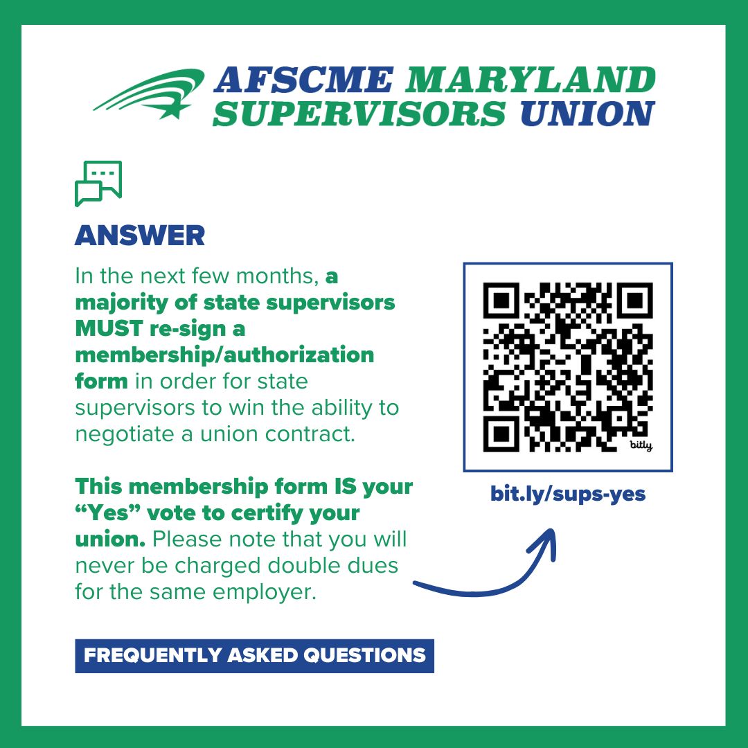 CALLING ALL STATE SUPERVISORS IN UNIT S! Now that our supervisors collective bargaining bill is on its way to the Governor, have you signed your membership/authorization form? This IS your YES VOTE to certify your union. You can sign & learn more at bit.ly/sups-yes.