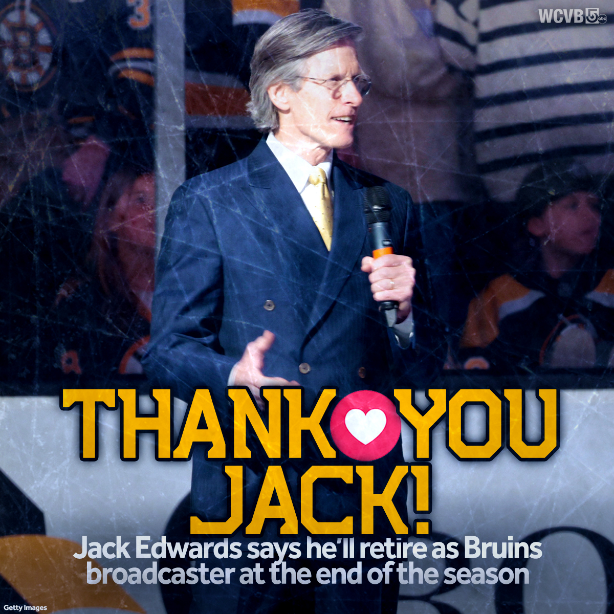 Jack Edwards, the longtime voice of the Boston Bruins, announced Tuesday that he'll be retiring at the end of this season because he is 'no longer able to attain the standards' he set for himself. We're all sending our love to you Jack. 💔🏒