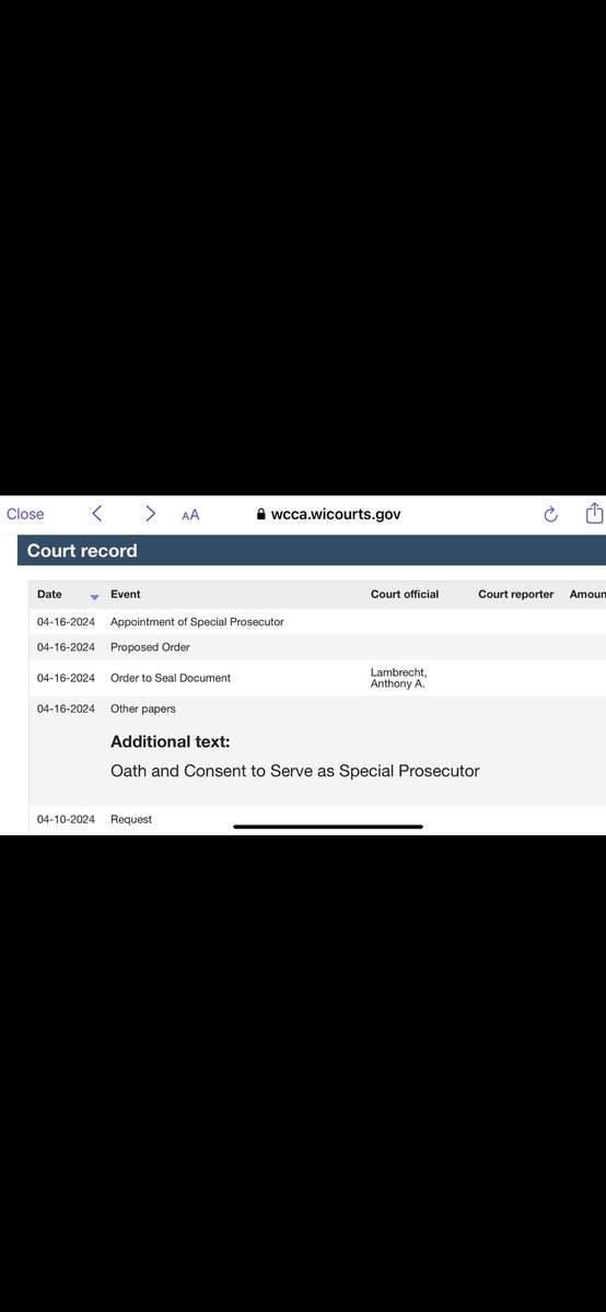 The circuit court has a proposed order and order to seal something. Strange, considering they have no jurisdiction. Also, a special prosecutor has joined. 

#MakingAMurderer