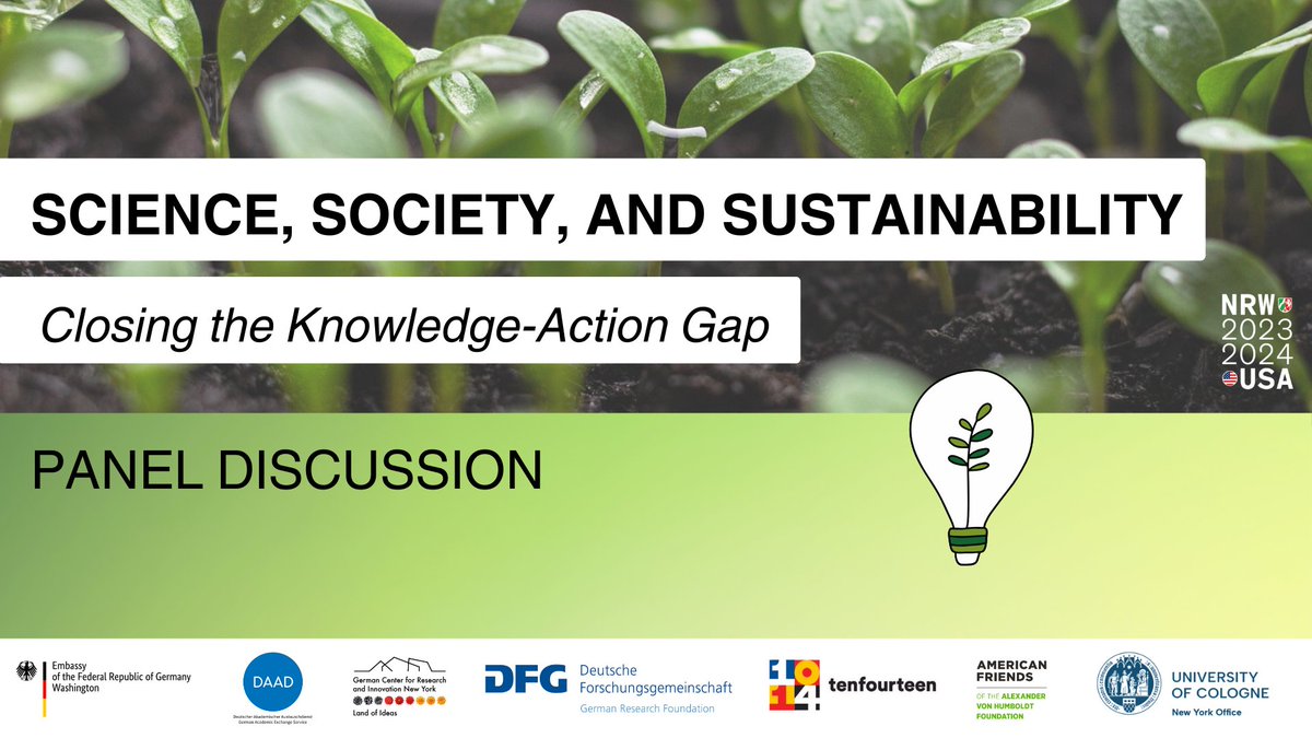 🚨Save the date!🚨 Join our panel discussion with the new Rector @UniCologne & @DAAD_Germany President Prof. Mukherjee, and our guest speakers to look critically onto the topics of #science, #society, and #sustainability!🗓️05/23｜Doors open at 6pm, event begins at 6:30pm @1014nyc