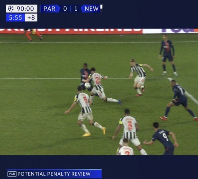 A PSG side which Newcastle United annihilated just 6 months ago is in the semi finals of this season’s Champions League. And if not for THAT sickening handball decision, they wouldn’t have even got out of the group. Never, ever forget. #NUFC #UCL #FCBPSG