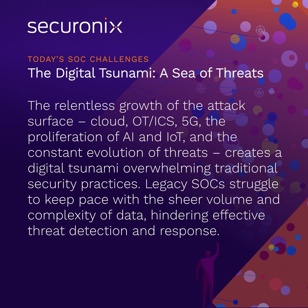 Is your SOC drowning in data? The ever-expanding attack surface and data deluge are overwhelming traditional security operations. Legacy SOCs struggle to keep pace. The status quo isn't enough. The future of AI-Reinforced CyberOps is coming April 30th! sc.securonix.com/u/R6PemG