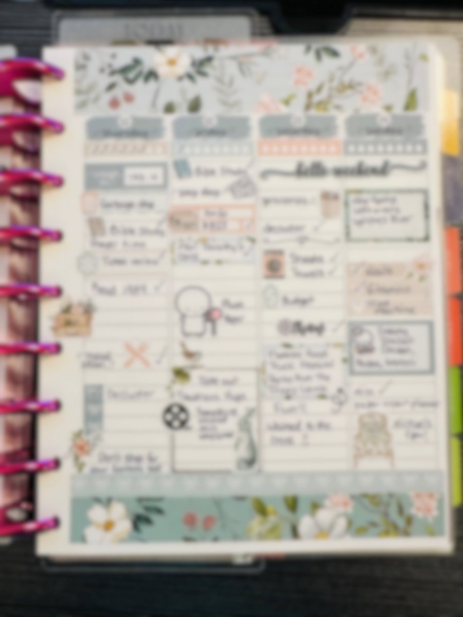 I really do use my planner and don’t post pages just for show. This is last week’s planner pages filled in. Blurred because I don’t share personal details. #erincondrenlifeplanner  #plumplanner #plumplannercommunity #thehappyplanner #happyplanner #ECLP #plannercommunity #planner