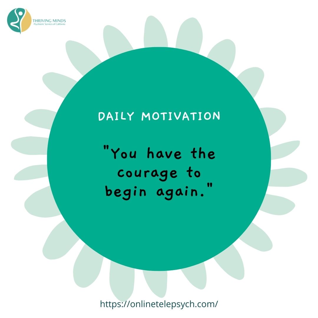 Don’t let your fears hold you back from trying something new. Be more of who you want to be and less of who they want you to be... :)
'You have the courage to begin again'

#dailymotivation #healthymind #onlinepsychotherapy #thrivingminds