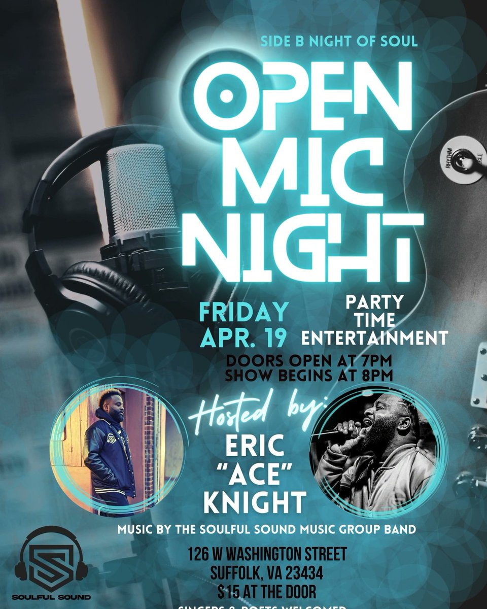 I rarely post up here but.... Listen...would LOVE to see you guys come vibe with me! Singers from around the way, spoken word artists that can take your mind to that good place.... COME THROUGH! And for those that love live entertainment...This Friday will be the night!