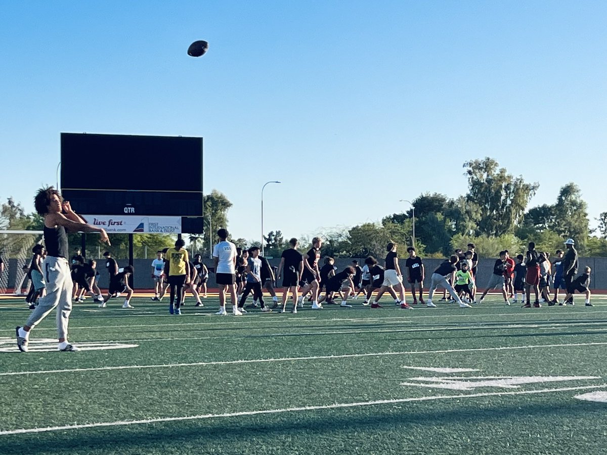 Powerful night last night for our program. Just under 100 athletes joined us to kick off the Scottsdale Sabercats youth football organization. Thank you @saguarofootball @TBA Ron Sowers, @burleyU, @d1scottsdale our families coaches and volunteers. NEXT LEVEL!!