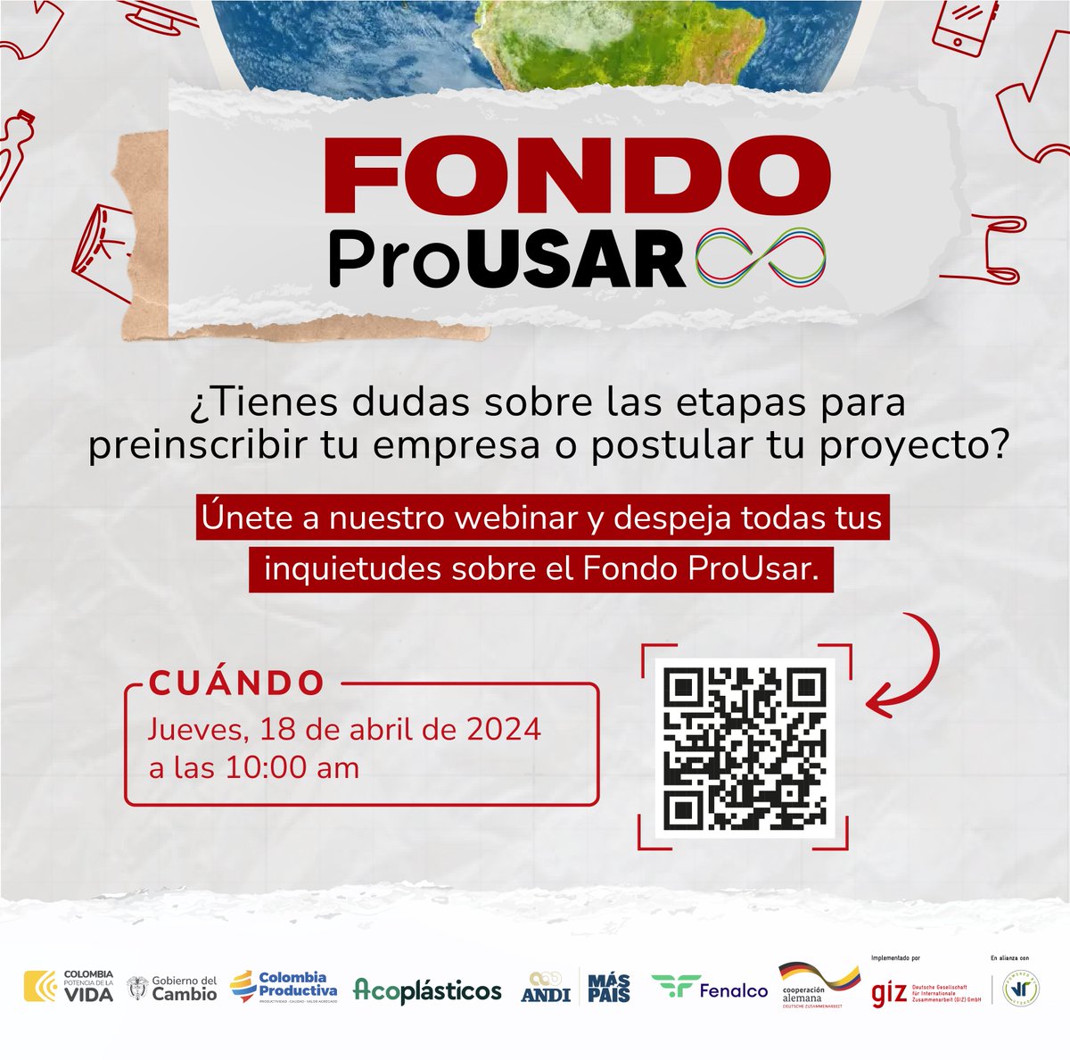 APCColombia's tweet photo. ¿Tienes dudas de cómo participar o sobre los beneficios que puedes obtener para tu empresa?
No te pierdas esta oportunidad y resuelve inquietudes que tengas fondo de pago por resultados #ProUSAR
¡Te esperamos en el #Webinar!
🔗inscríbete: https://t.co/30nwY2nFRB
🗓️18 de abril https://t.co/NTc4962NtD