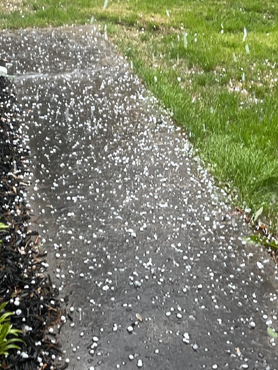 Hail partially covering the ground with this storm near Searcy. Thanks to Wade Williams for sharing these pics. #ARwx #ARStormTeam