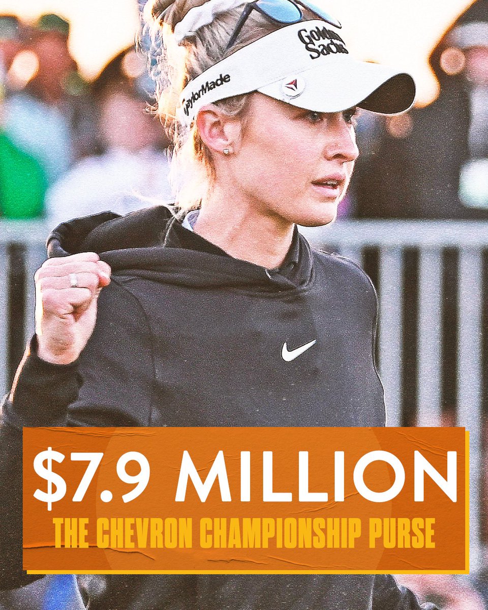 The Chevron Championship purse jumps from $5.2 million to $7.9 million. ⛳