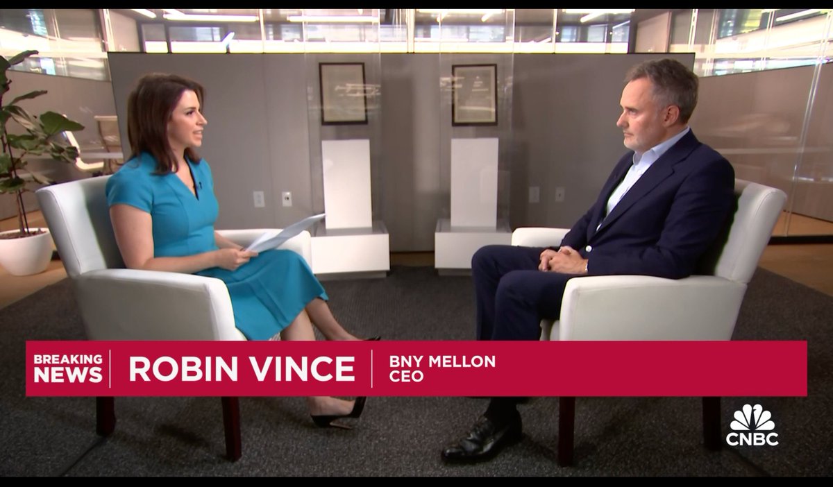 CEO Robin Vince joined Leslie Picker on @CNBCTheExchange to discuss 1Q2024 #earnings results and more. $BK #BNYMellon Watch now: cnbc.com/video/2024/04/…