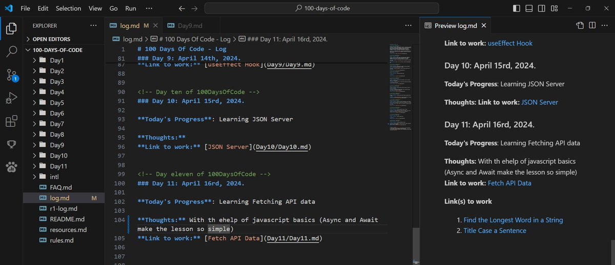 CavainT's tweet photo. Day 11 #100DaysOfCode
Learning Fetching API data in React with JSON Server https://t.co/GZaglbG0ph