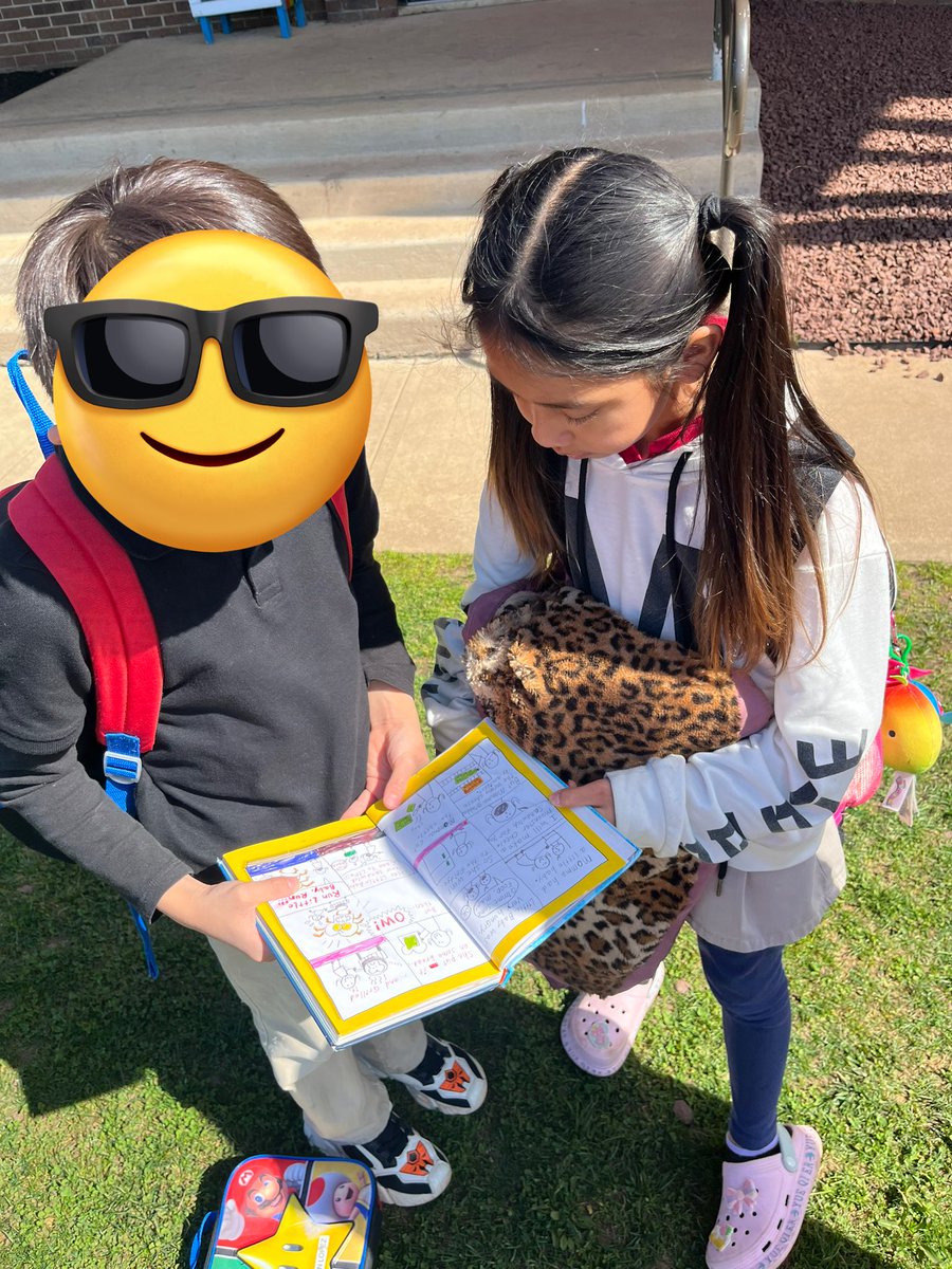 Beautiful day to do some reading outside at dismissal! 🌞@Ms_JRivera @rbpsEAGLES #RBBisBIA