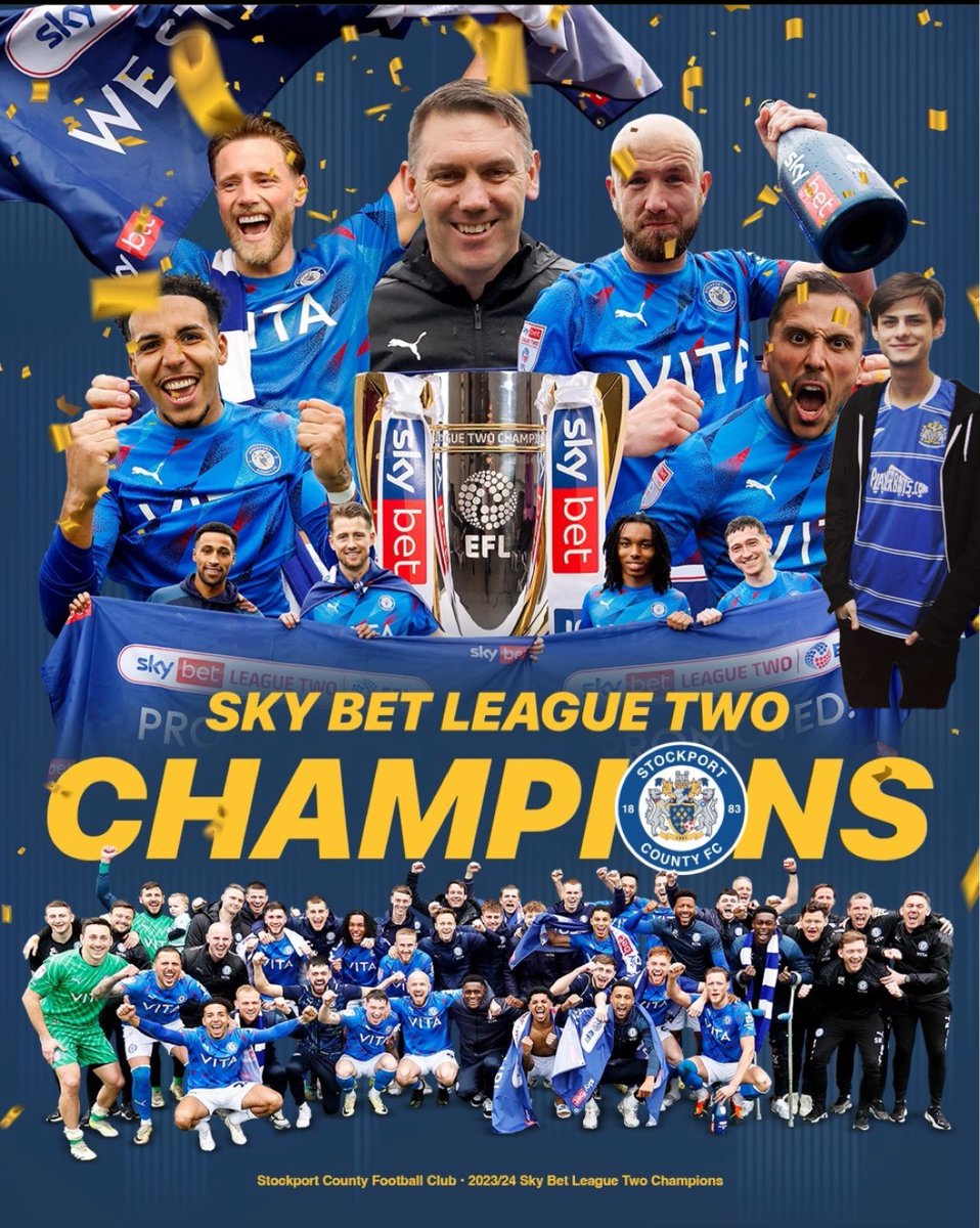 Can’t believe it @callen_scfc ! You’re on the @StockportCounty champions poster!